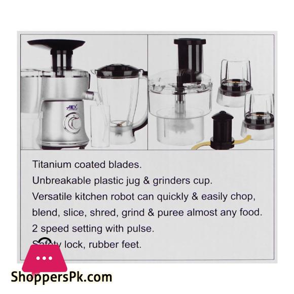 Anex Deluxe Kitchen Robot 450W AG-3153