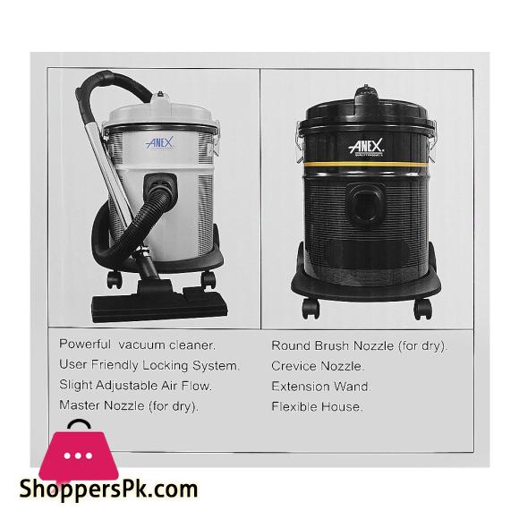 Anex Deluxe Vacuum Cleaner 1500W Black & Silver AG -2097