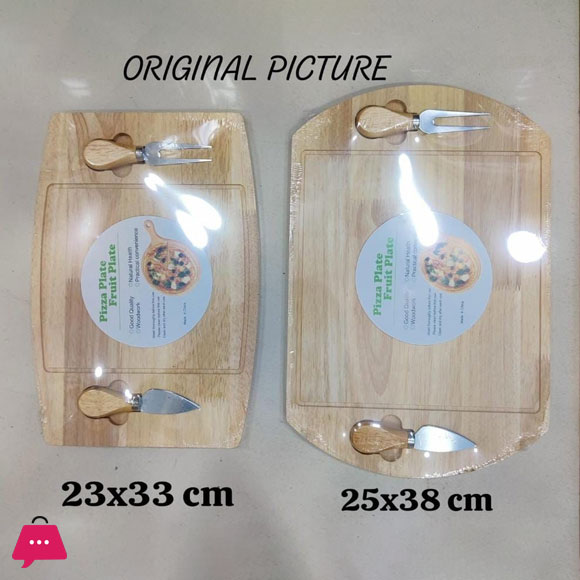 Bamboo Cheese & Pizza Board Serving Platter