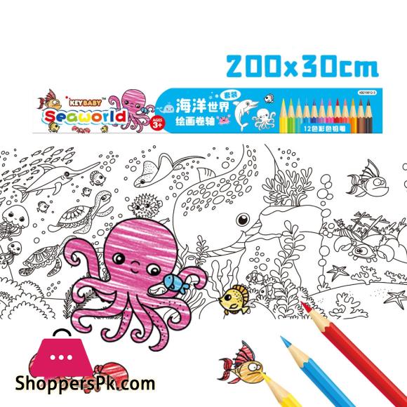 Children Drawing Roll DIY Painting Graffiti Scroll Coloring Roll Educational Toys For Kids Baby Gift