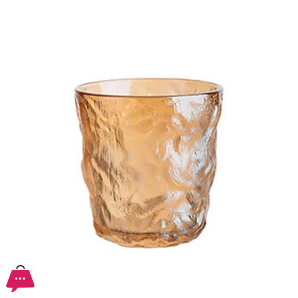 Creative Hammer Glass Tumbler Bark Frosted Glass - 73713S (Set of 6)