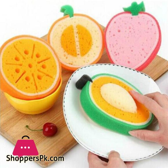 Creative Sponge Kitchen Accessories Fruit Shape Washing Dishes Sponge Cleaning Dish Remove Stains