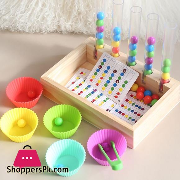 Early education Rainbow Beads Clip Clip Music Hand Eye Coordination Brain Power