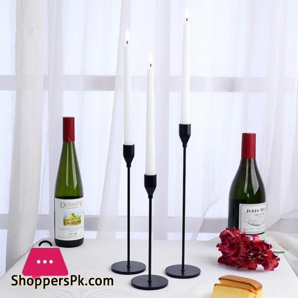 European Style Metal Candle Holders Set of 3