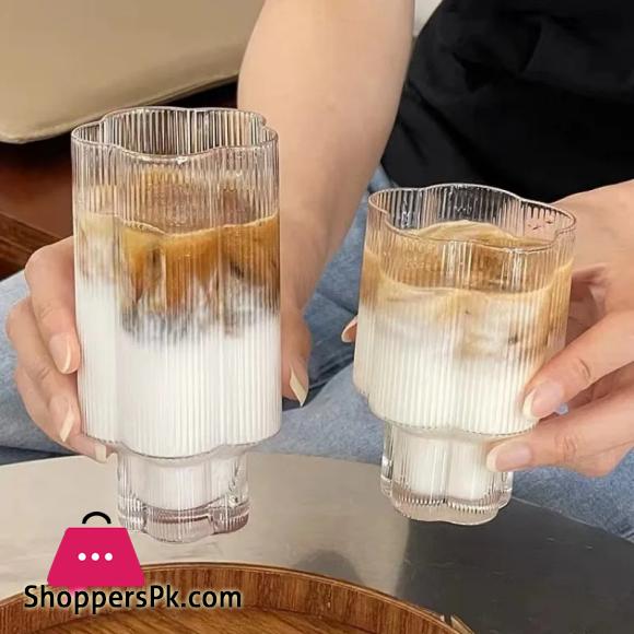Flower Shape Glass Set Home Table Decor Creative Drinkware Glassware Set of 6