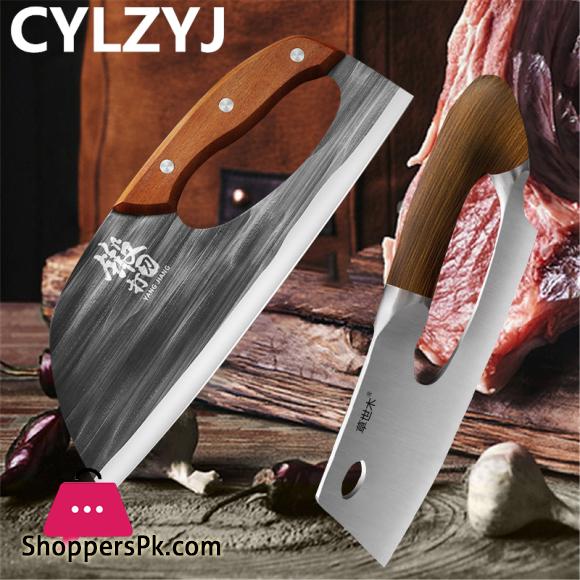 Heavy Chef Kitchen Stainless Steel Knife Labor-Saving Cutting Meat Sharp Knife 24Cm