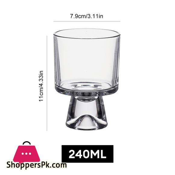 Japanese-style High-Footed Snow Mountain Bottom Glass Coffee Cup Pack of 6
