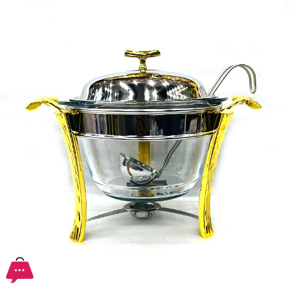 Paramount Series Round Soup Warmer With Ladle 4 Liter