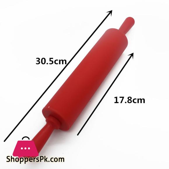 Silicone Dough Roller Middle Size Rolling Pin Colorful Pastry Tool 12inch Long