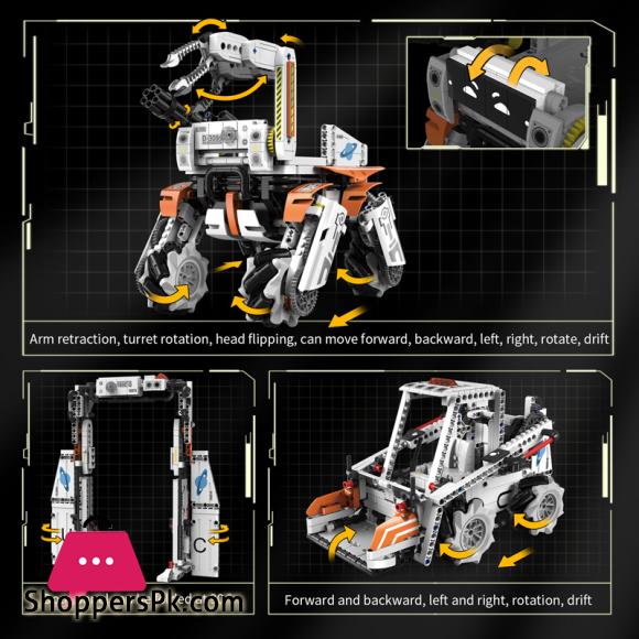 Technical Intelligent Robot Dog Forklift Loader Door frame APP Remote Control Building Blocks Bricks Programming Gift Set