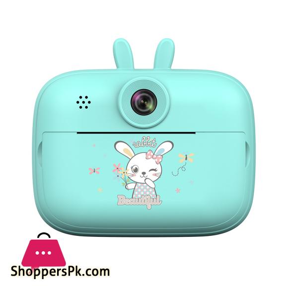 Thermal Photo Video Print Camera Front Back Dual Thermal inkless HD Photo Video Cartoon Mini Kids Camera Boy Girl Birthday Gift