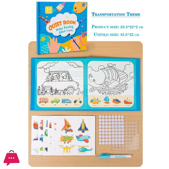 Quiet Book Water Painting Album Creativity Diy Animal & Traffic Drawing Book Educational Toys for Kids