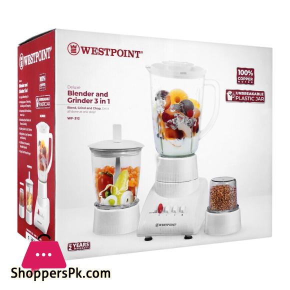 West Point Deluxe 3 In 1 Blender And Grinder 350W WF-312