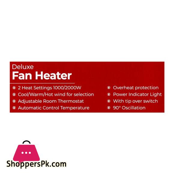 WestPoint Deluxe Fan Heater, 2000W, WF-5146