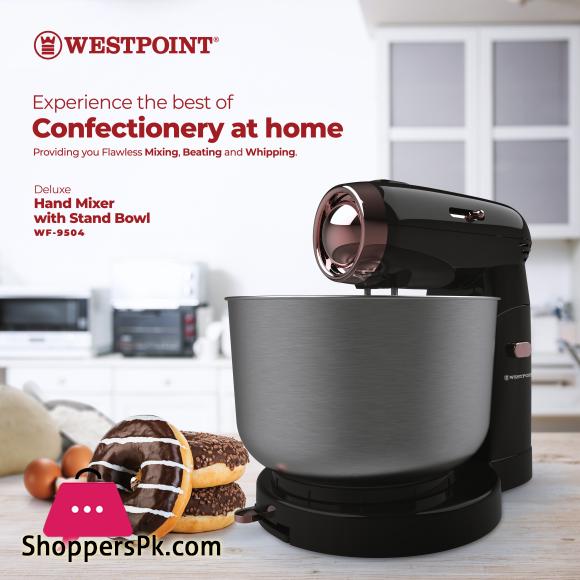 Westpoint Deluxe Hand Mixer with Stand Bowl WF-9504