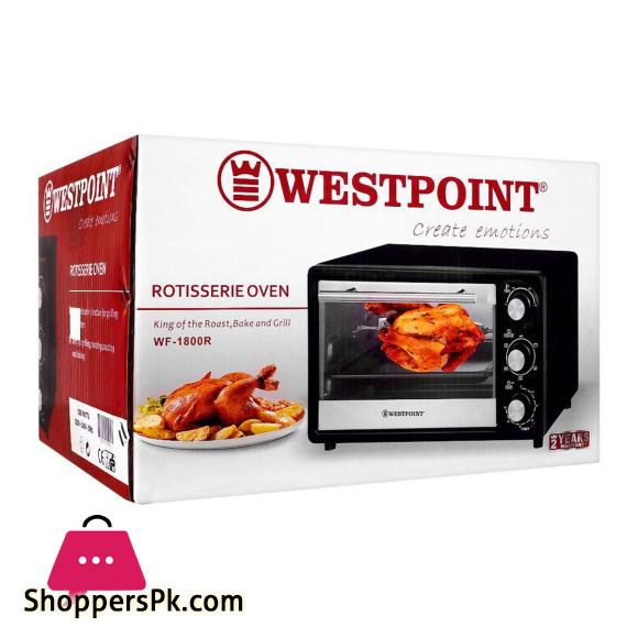 Westpoint Deluxe Rotisserie Oven With Kebab Grill, Toaster 24Ltr (WF-2310) 1380W