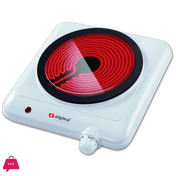 Alpina SF-6005 Glasstop Single Ceramic Hotplate 1250W