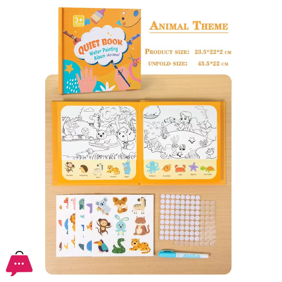 Quiet Book Water Painting Album Creativity Diy Animal & Traffic Drawing Book Educational Toys for Kids