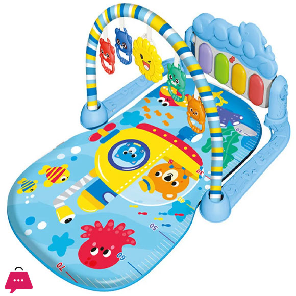 Baby Gym Puzzle Mat Educational Rack Baby Toys Music Play Mat with Piano