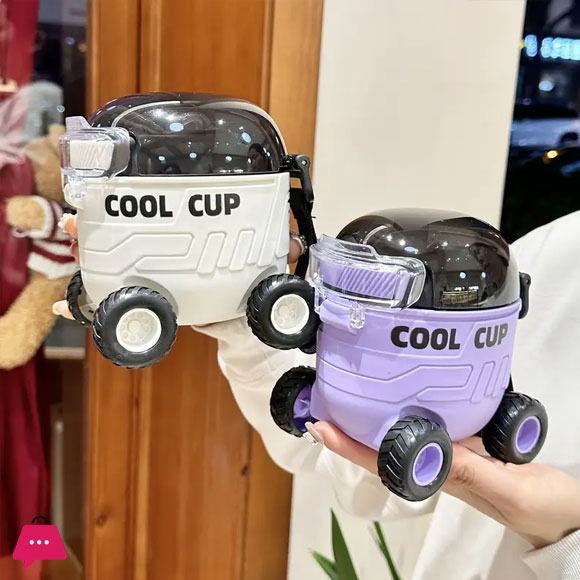 Cool Cartoon Mars for RoveR Water Cup with Straw - Portable Durable Polycarbonate Plastic Fun Design