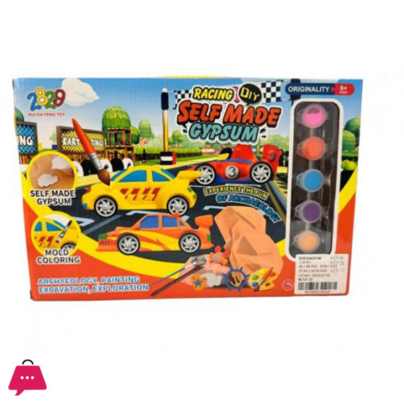 DIY 3D Racing Car Sculpture Coloring Decoration Toy (Large) Special Price Display Sample Toy (Suitable for ages 3 and up)