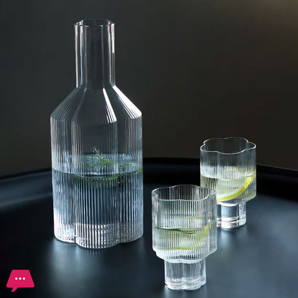 Flower Shaped Bedside Carafe 1500ml