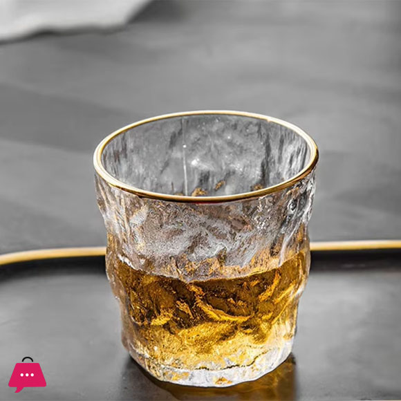 Frosted Glass Cup Glacier Tumbler Lead-free Heat Resistant Transparent Crystal Multi Pattern Drinkware