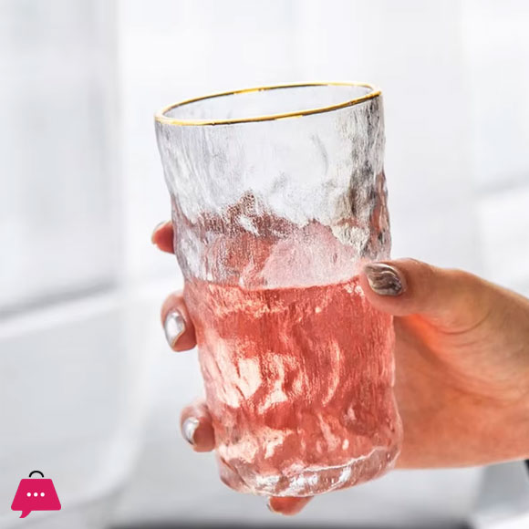 Frosted Glass Cup Glacier Tumbler Lead-free Heat Resistant Transparent Crystal Multi Pattern Drinkware