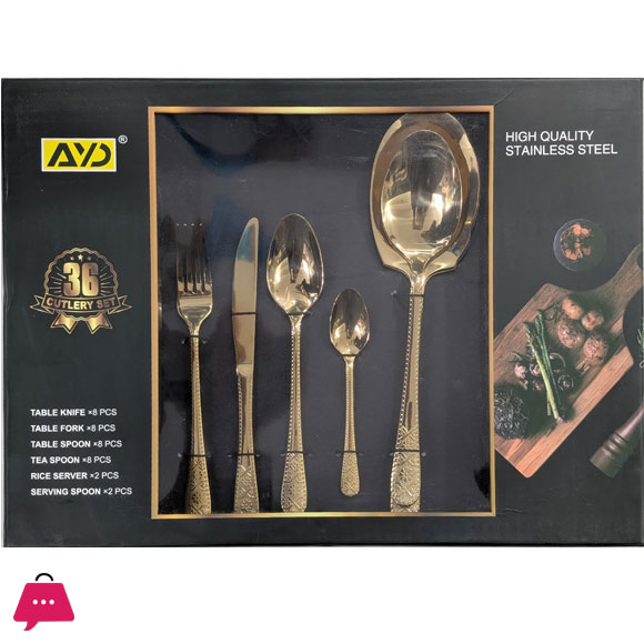 High Quality AYD Stainless Steel Cutlery Set of 36 pcs