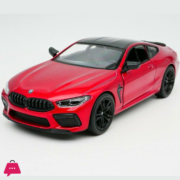 KiNSMART BMW M8 Competition Coupe Red 5 inch 1:36 Scale Die Cast Metal Model Toy Car