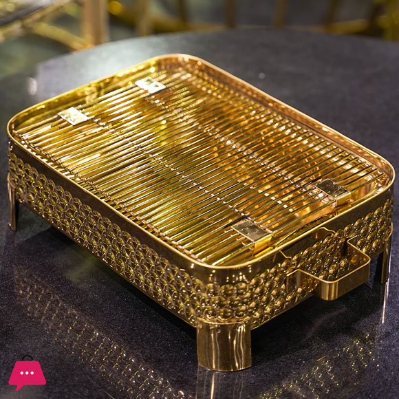 BBQ Barbecue Grill Copper and Stainless Steel Barbecue Grill BBQ Grill Outdoor Picnic and for Home Use