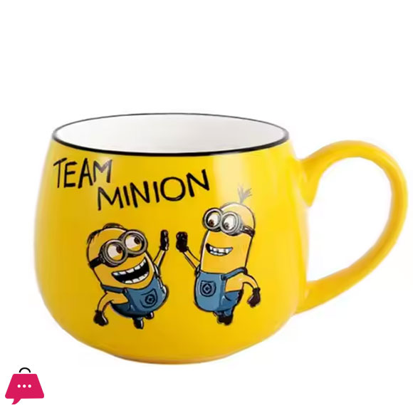 Minion Ceramic Oval Mug Yellow Cartoon Mug for Tea & Coffee