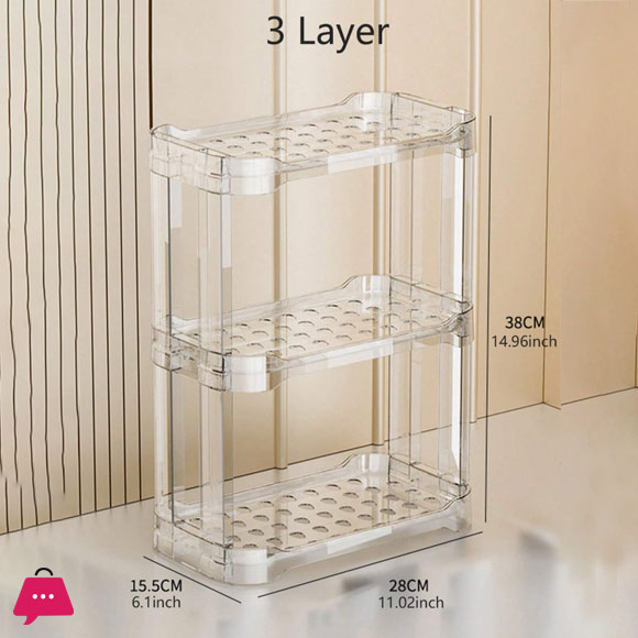 Multi-Layer Transparent Cosmetics Storage Rack, Bathroom Skin Care Products Organizer
