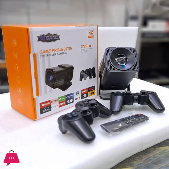 New 4K Gaming Smart Projector Android WIFI 150 inch Big Screen Size with 2 Joystick