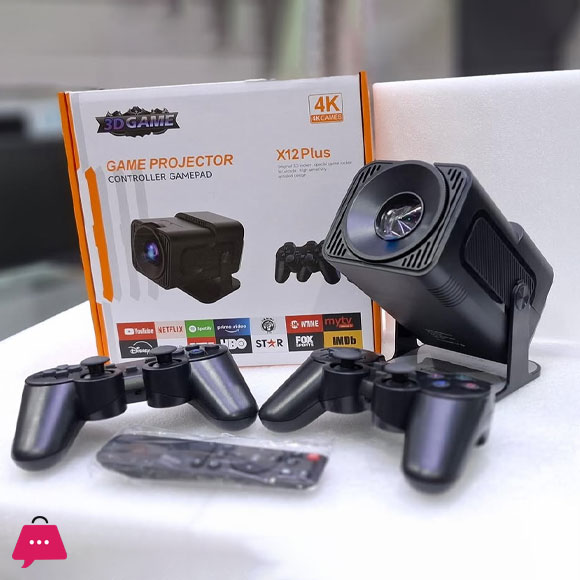 New 4K Gaming Smart Projector Android WIFI 150 inch Big Screen Size with 2 Joystick