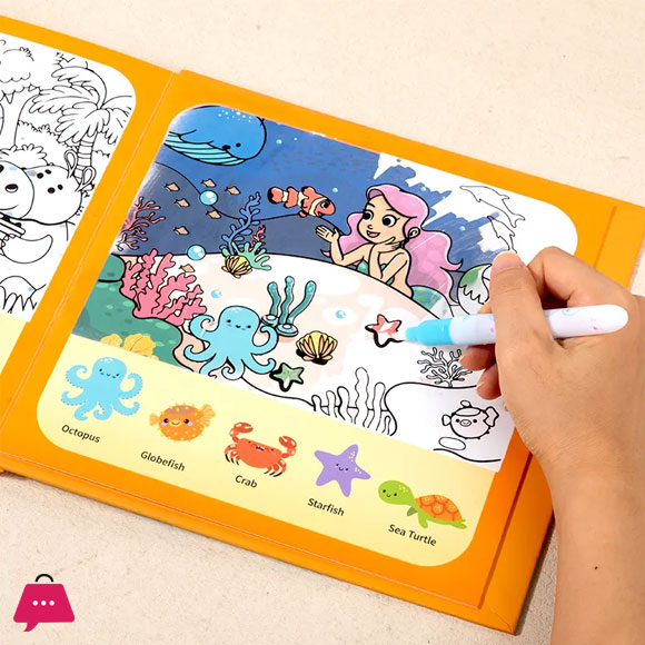 Quiet Book Water Painting Album Creativity Diy Animal & Traffic Drawing Book Educational Toys for Kids