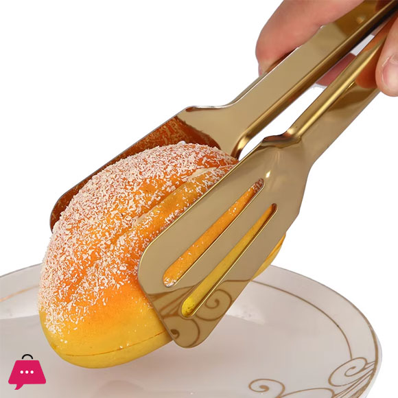 SHENGYA Stainless Steel Kabab Tong Golden 1-Pcs