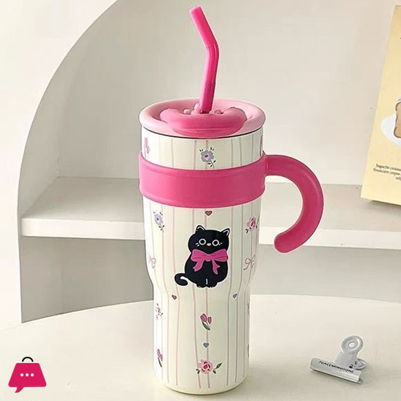 Stainless Steel Tumbler 40 Oz With Handle 1200 ML