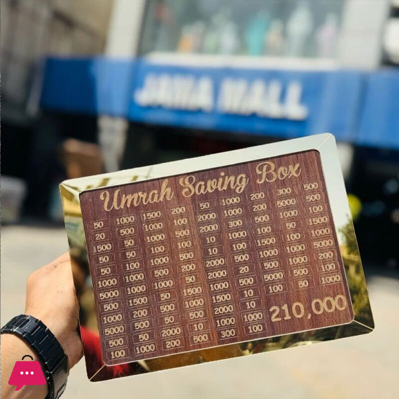 Umrah Saving Box - Money Saving Box - Money Jar for Hajj & Umrah - Daily Pilgrimage Savings Tracker - Gift for Muslims