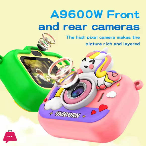 Unicorn Y6 HD Dual-camera Camera with Stand Dual-lens Shooting Camera Childrens Toy Painting