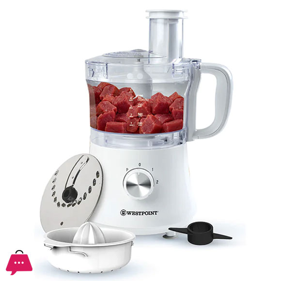 WestPoint Chopper With Vegetable Cutter with Powerful Motor WHITE WITH CITRUS 497C