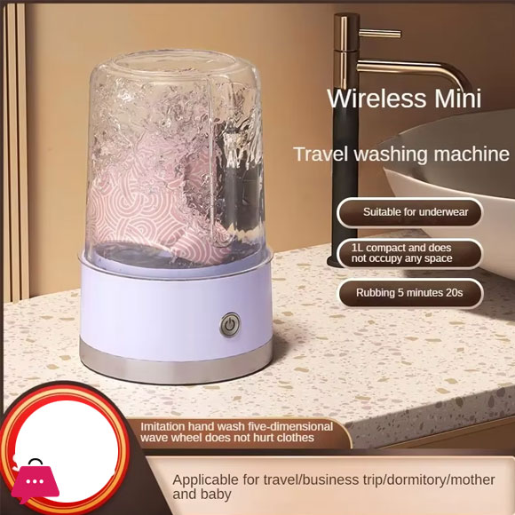 Wireless Charging Portable Washing Machine Mini Electric Makeup Brush Cleaner