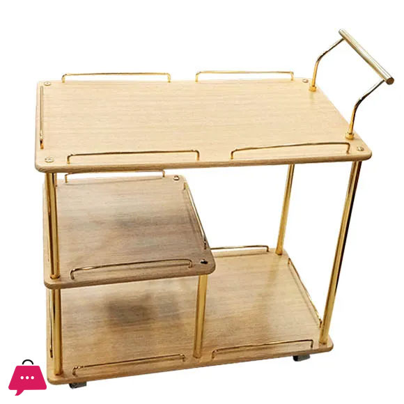 3 Layer Tea Serving Trolley Light Brown 909-E02