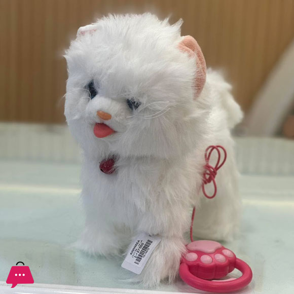 Interactive Cat on A Leash Walks Sound Recording - Cat Toy