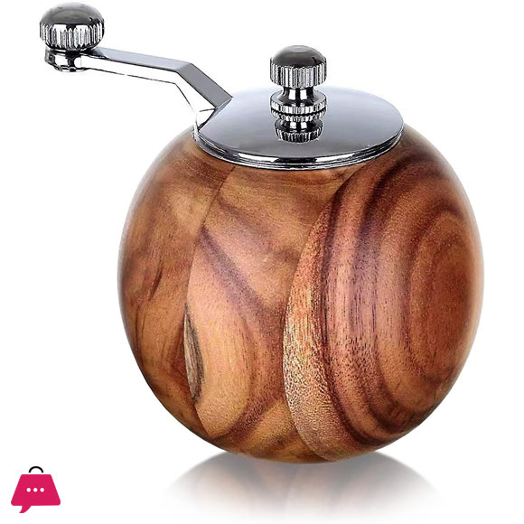 Wooden Salt And Pepper Grinder Hand Cranked Mini Grinder Multi-purpose Pepper Mills