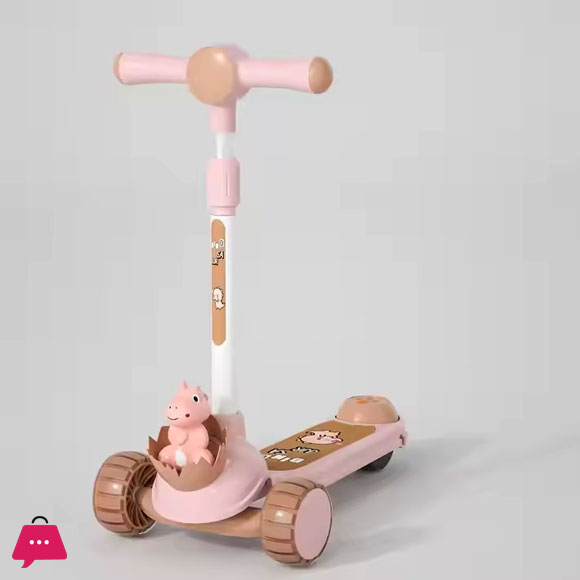 Dino 3 Wheel Lightweight Adjustable Kids Scooter Foldable Kids Scooty
