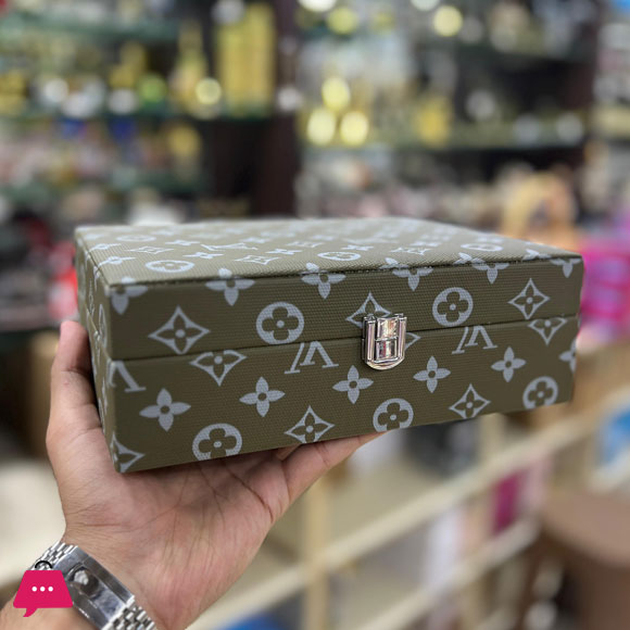 LV Printed rexine Jewellery Box