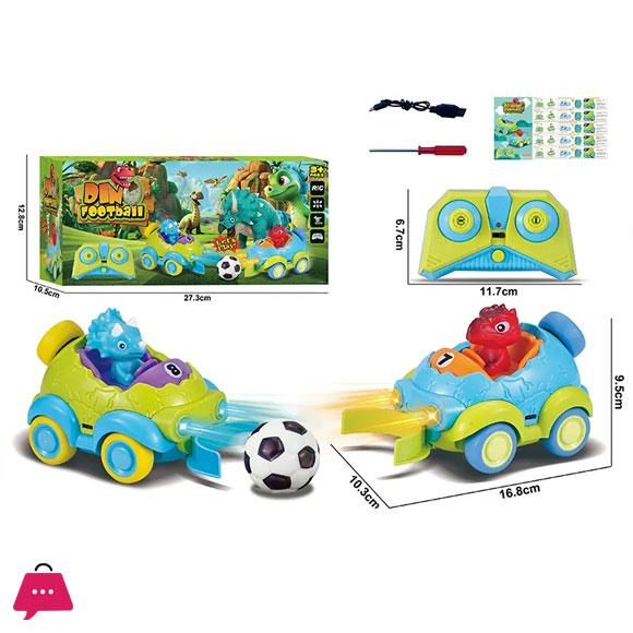 Remote Control RC Mini Dino Cartoon Football Car Toys for Kids