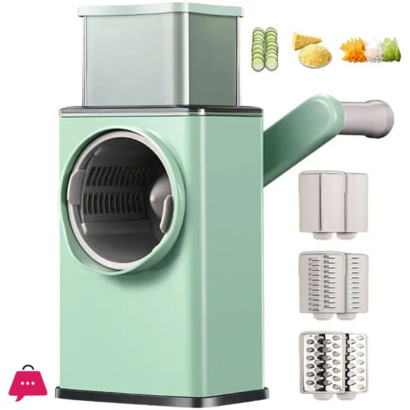 Stainless Steel Panel Manual Multifunction Vegetable Slicer Cutter 3 in 1 Round