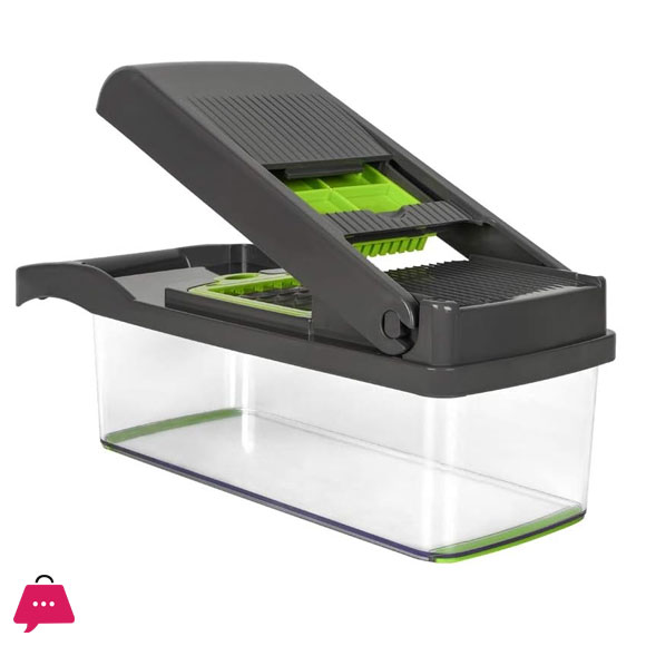 Vegetable Slicer with Food Container Multifunctional Fruit Slicer Handle Food Grater